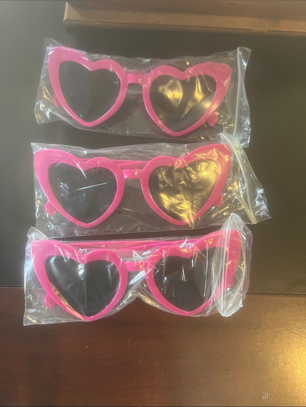 Pink Heart-Shaped Party Sunglasses - Pack of 3
